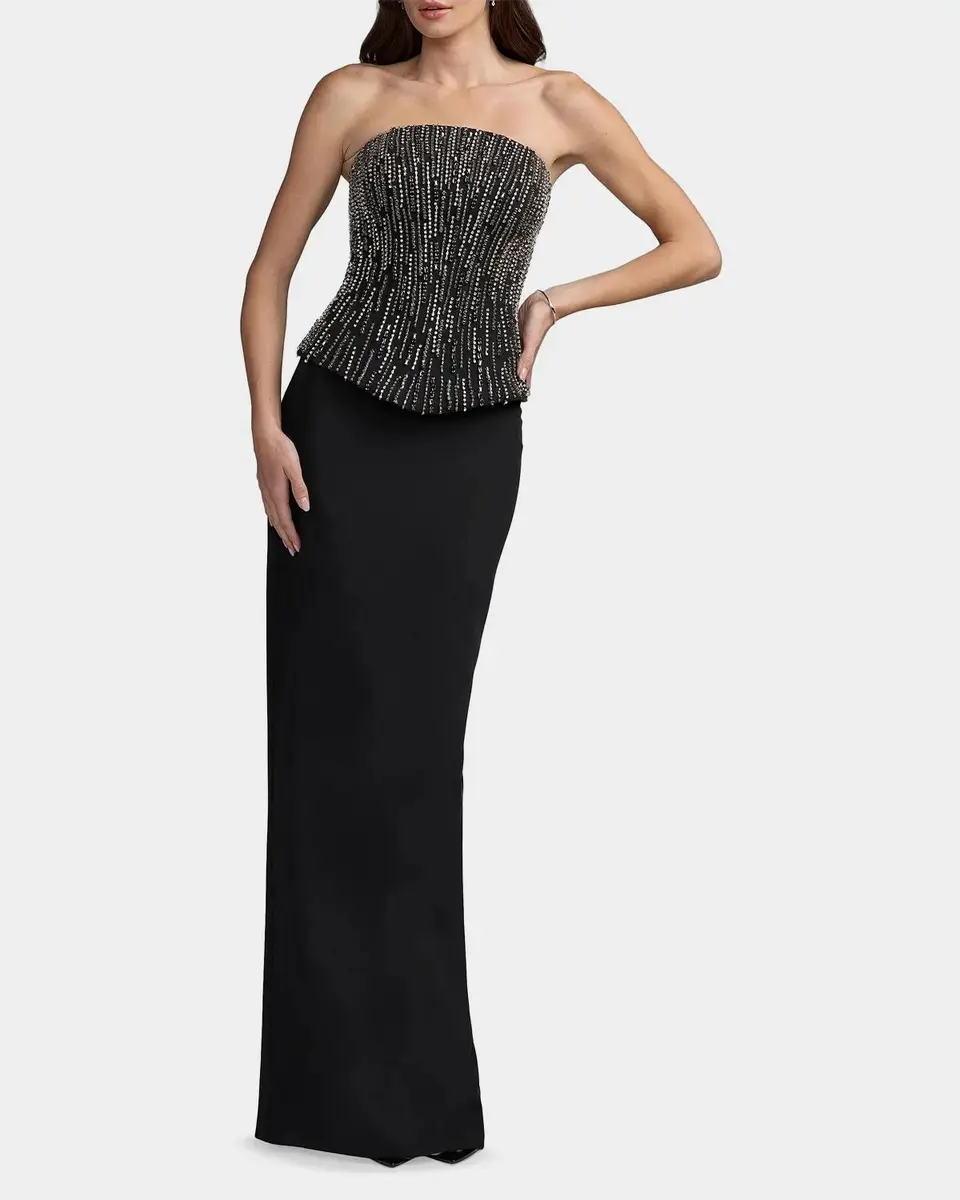 Mac Duggal Embellished Corset Column Gown | Thumbnail 2 Mac Duggal Embellished Corset Column Gown | Thumbnail 2