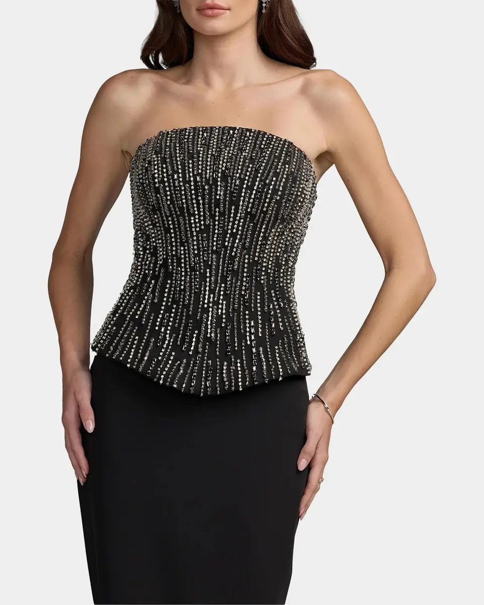 Mac Duggal Embellished Corset Column Gown | Thumbnail 4 Mac Duggal Embellished Corset Column Gown | Thumbnail 4