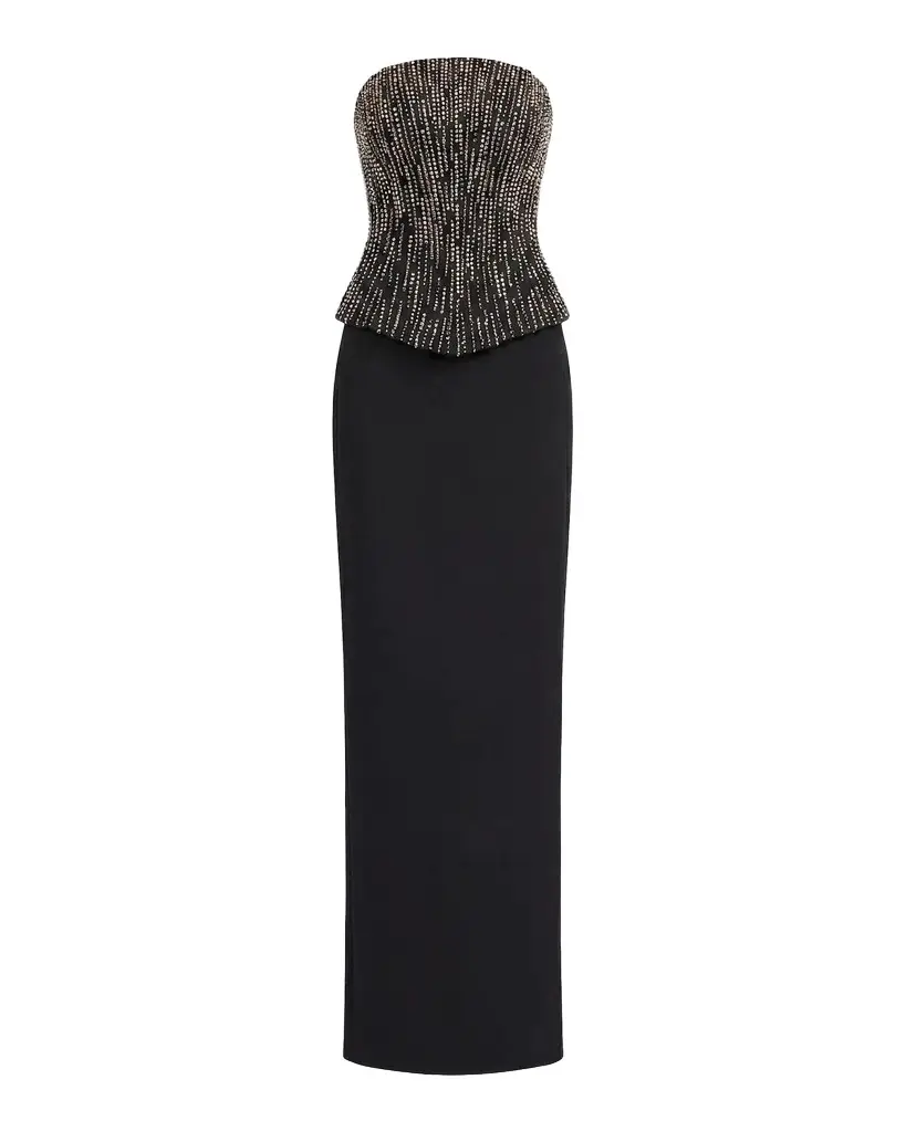 Mac Duggal Embellished Corset Column Gown