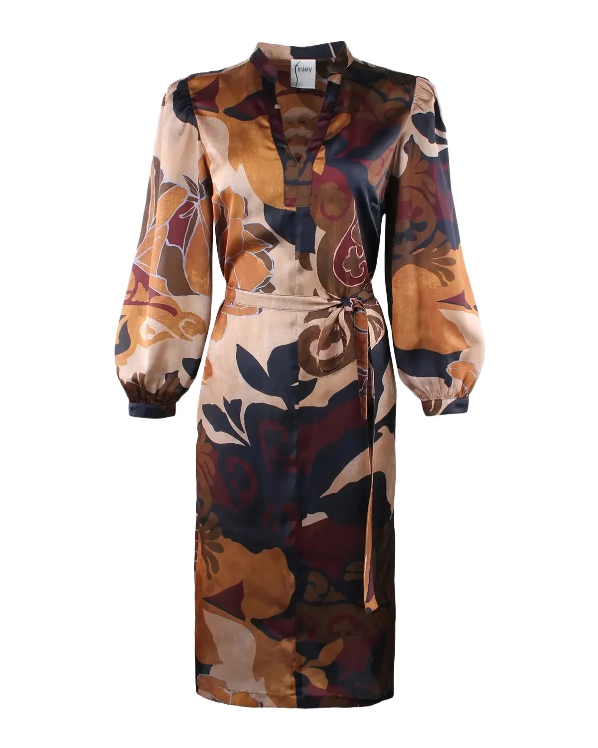 Franchesca Etruscan Scroll-Print Midi Dress Franchesca Etruscan Scroll-Print Midi Dress