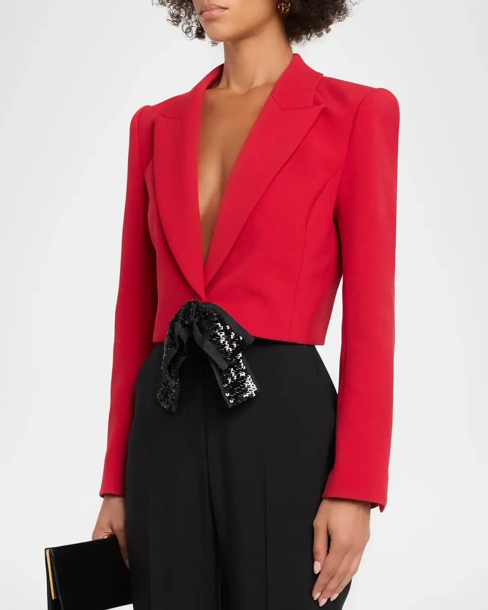 Ungaro Bria Cropped Peak-Lapel Jacket | Thumbnail 4 Ungaro Bria Cropped Peak-Lapel Jacket | Thumbnail 4
