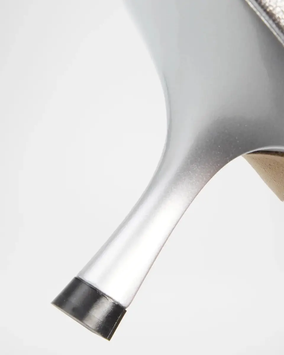 Stuart Weitzman 50mm Lexington Metallic Leather Mules | Thumbnail 5