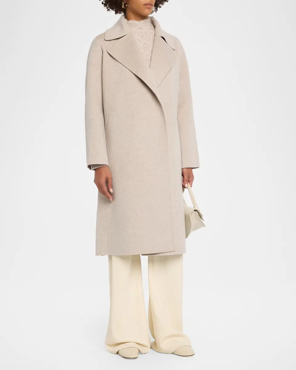 TSE Cashmere Double-Faced Cashmere Long Wrap Coat | Thumbnail 4 TSE Cashmere Double-Faced Cashmere Long Wrap Coat | Thumbnail 4
