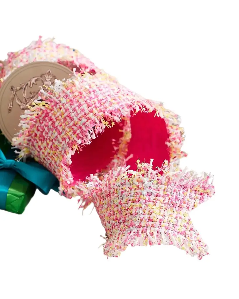 D. Stevens Blissful Boucle with Frayed Edges Ribbon, 4" x 5 Yards