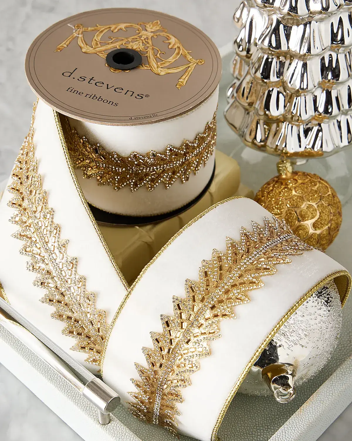 D. Stevens Velvet Jewel Art Ribbon, 4" x 5 Yards