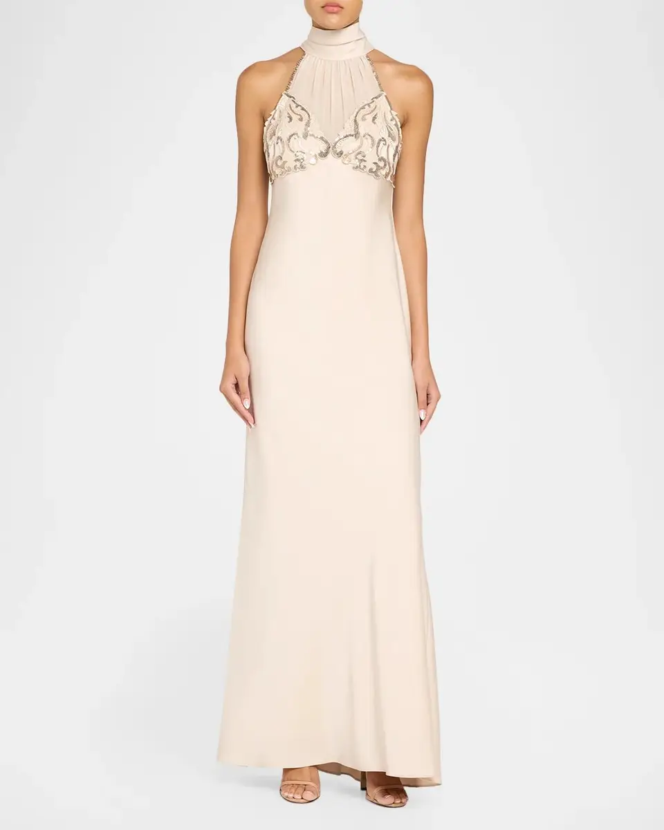 Ungaro Evie Sequin-Embroidered Halter Gown | Thumbnail 2 Ungaro Evie Sequin-Embroidered Halter Gown | Thumbnail 2