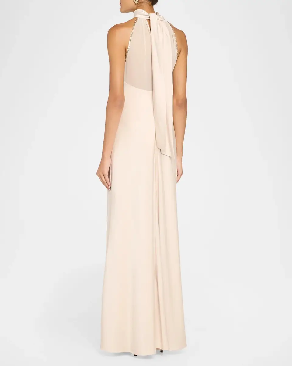 Ungaro Evie Sequin-Embroidered Halter Gown | Thumbnail 3 Ungaro Evie Sequin-Embroidered Halter Gown | Thumbnail 3
