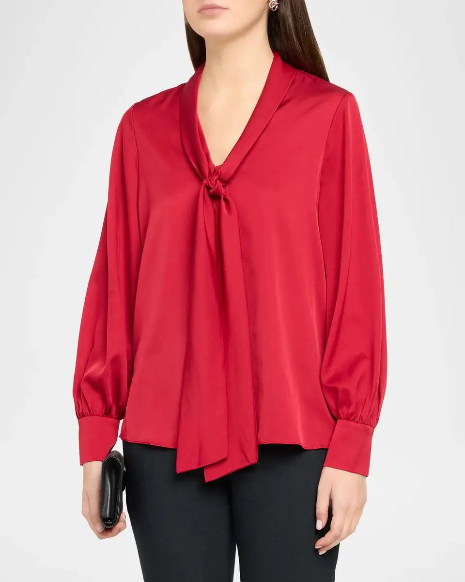 Ungaro Ella Tie-Neck Silk Blouse | Thumbnail 4 Ungaro Ella Tie-Neck Silk Blouse | Thumbnail 4