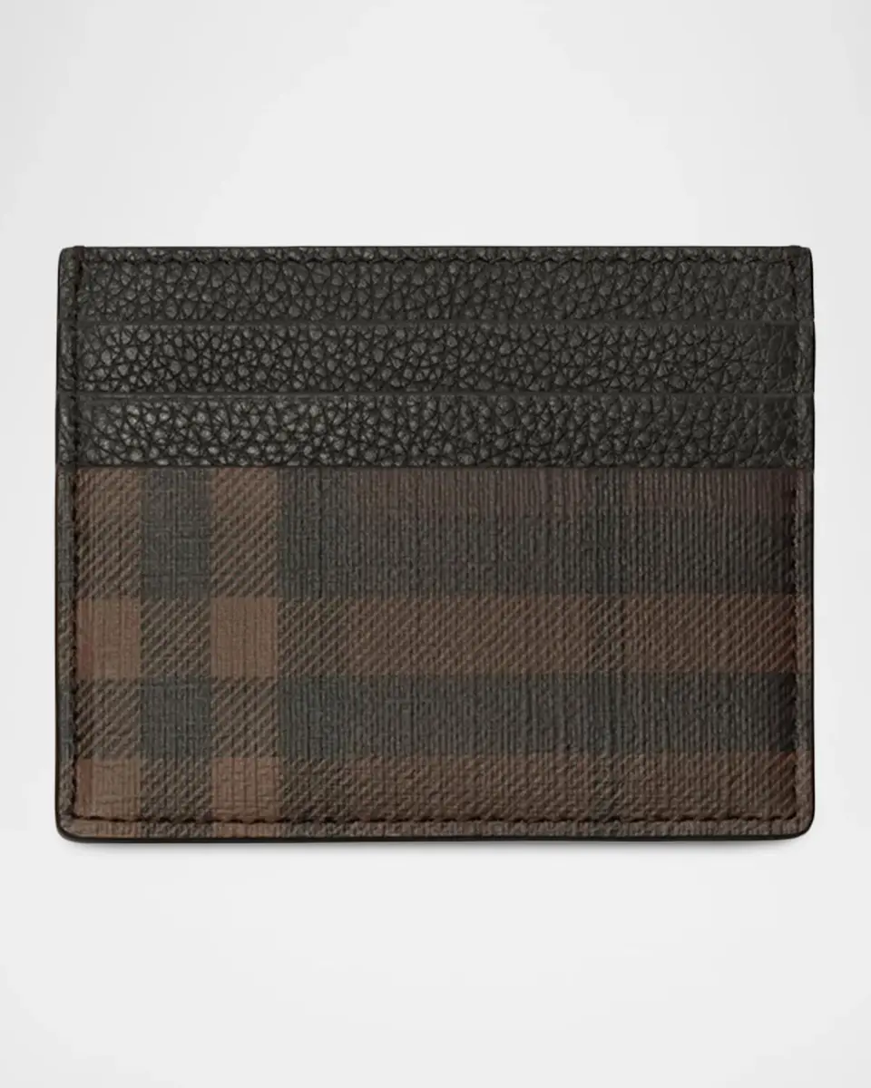 Burberry Men's Canvas and Leather Check Card Case | Thumbnail 2 Burberry Men's Canvas and Leather Check Card Case | Thumbnail 2