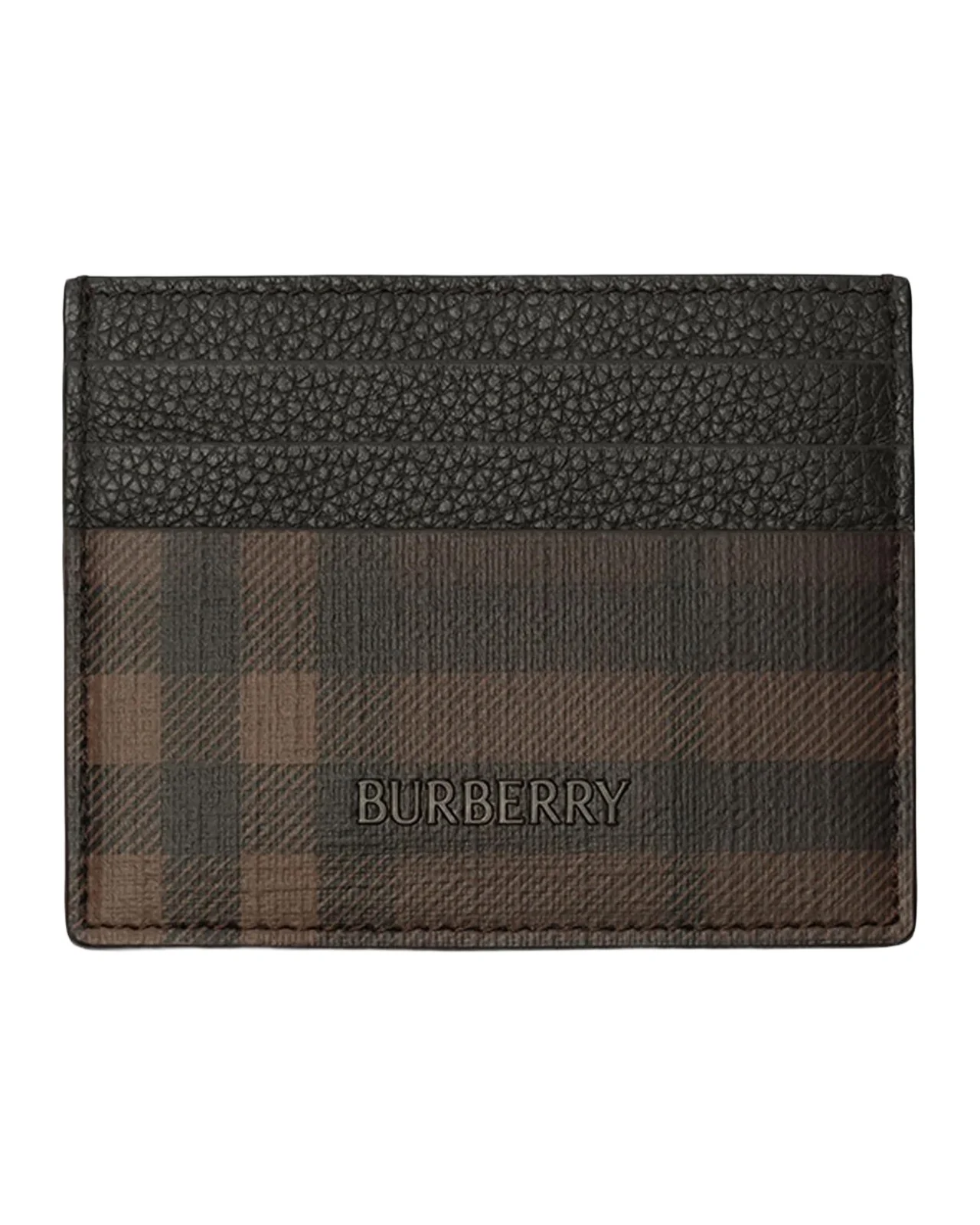 Burberry Men's Canvas and Leather Check Card Case