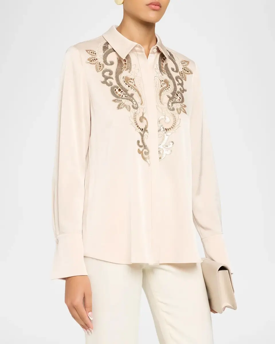 Ungaro Adele Sequin-Embroidered Blouse | Thumbnail 4 Ungaro Adele Sequin-Embroidered Blouse | Thumbnail 4