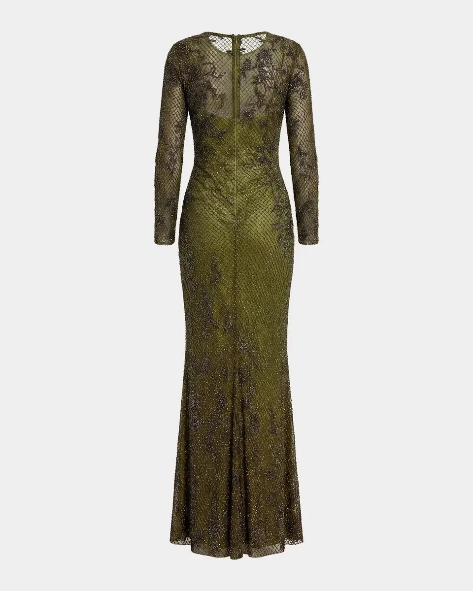 Mac Duggal Embellished Long Sleeve Gown | Thumbnail 5