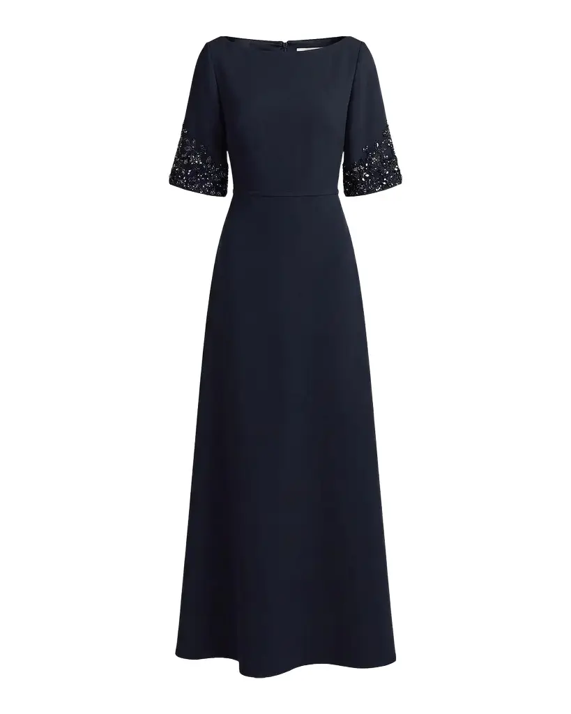 Crepe A-Line Gown Crepe A-Line Gown