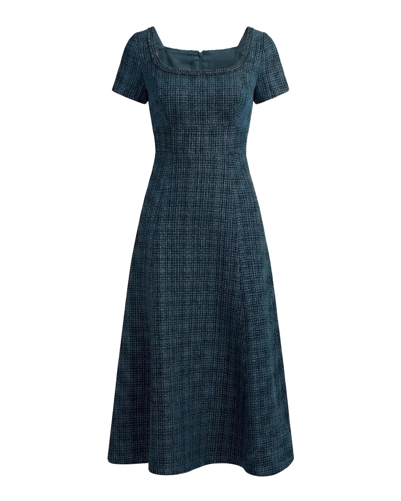 Beaded Boucle A-Line Midi Dress Beaded Boucle A-Line Midi Dress