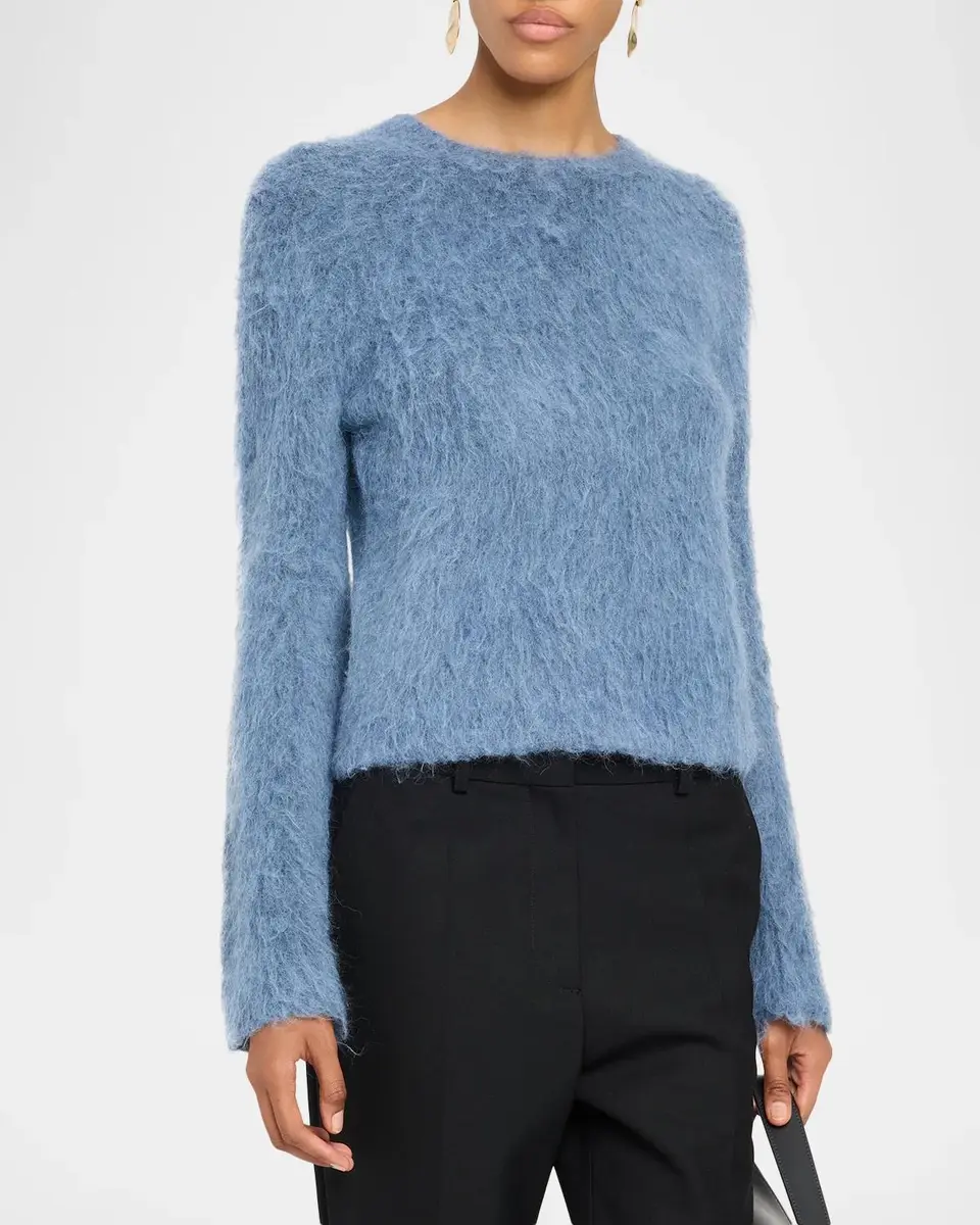 Vince Brushed Alpaca Crewneck Sweater | Thumbnail 4 Vince Brushed Alpaca Crewneck Sweater | Thumbnail 4