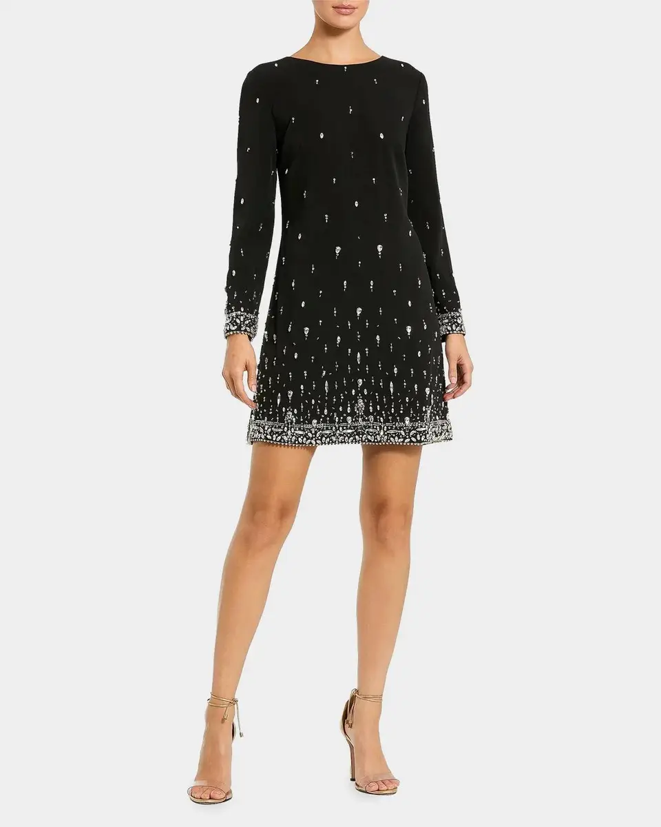 Mac Duggal Embellished Crêpe Mini Dress | Thumbnail 2