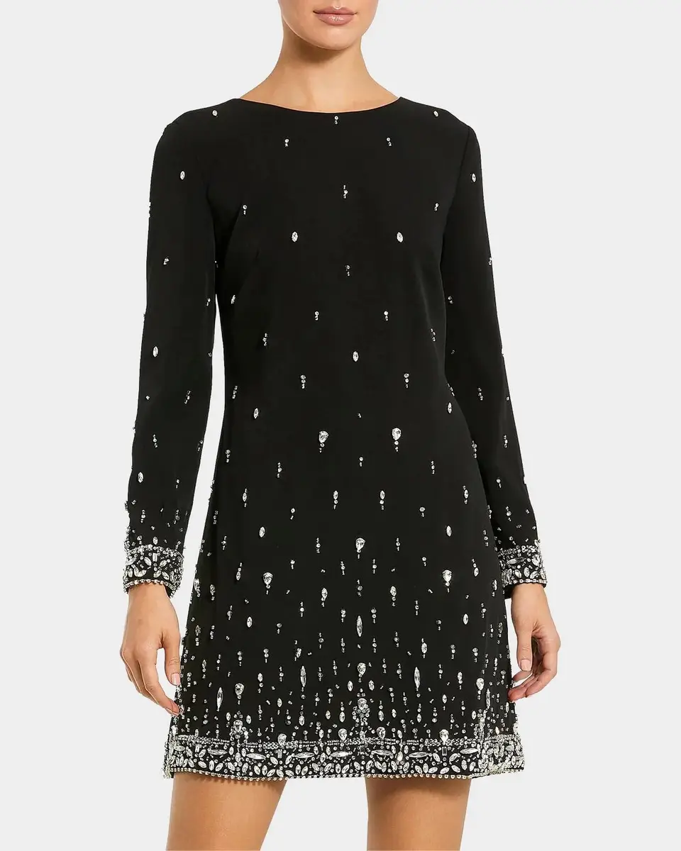 Mac Duggal Embellished Crêpe Mini Dress | Thumbnail 4