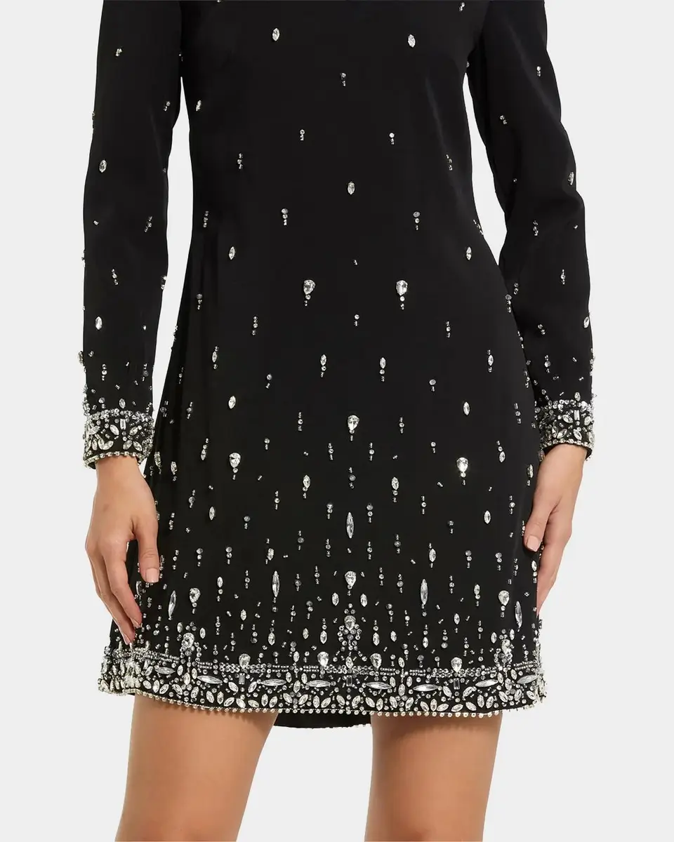 Mac Duggal Embellished Crêpe Mini Dress | Thumbnail 5