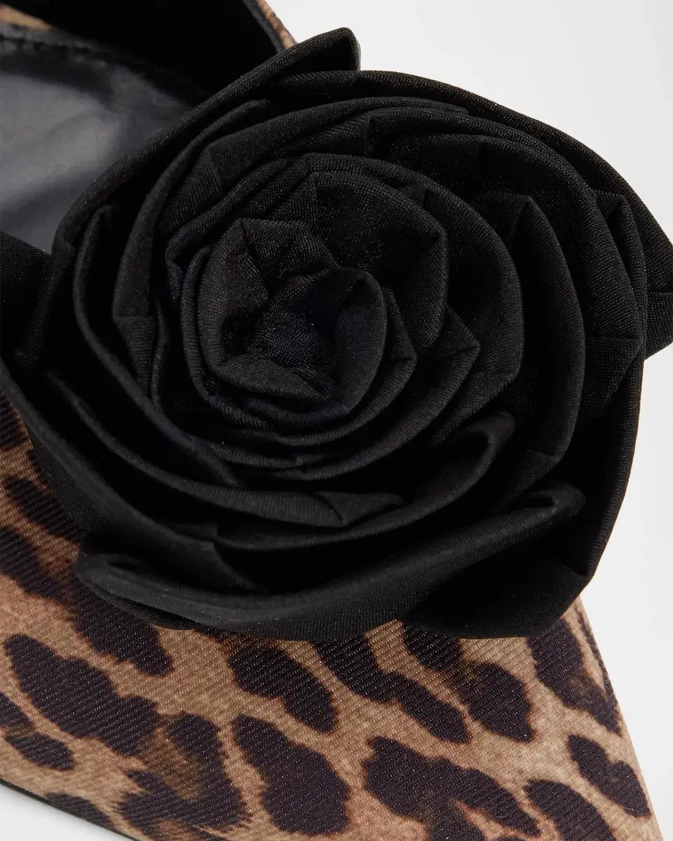 Stuart Weitzman Paloma 50MM Leopard-Print Calf Hair Slingback Pumps | Thumbnail 5