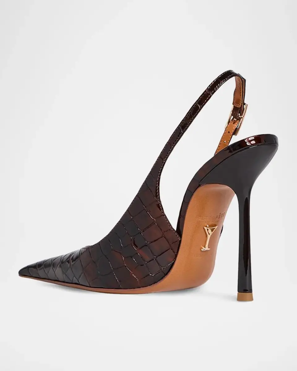 Retrofête Carrie 110MM Patent Leather Slingback Pumps | Thumbnail 3 Retrofête Carrie 110MM Patent Leather Slingback Pumps | Thumbnail 3