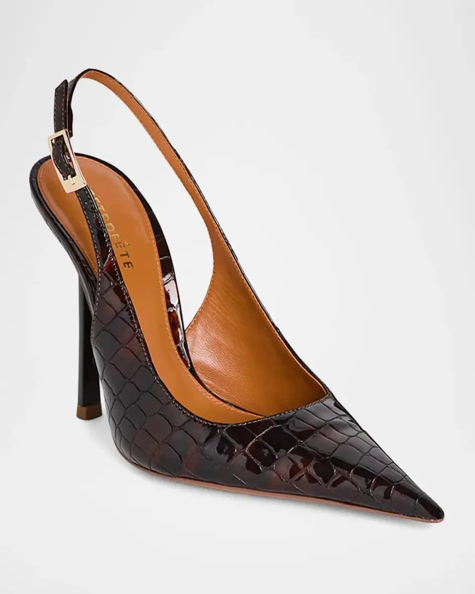 Retrofête Carrie 110MM Patent Leather Slingback Pumps | Thumbnail 5 Retrofête Carrie 110MM Patent Leather Slingback Pumps | Thumbnail 5