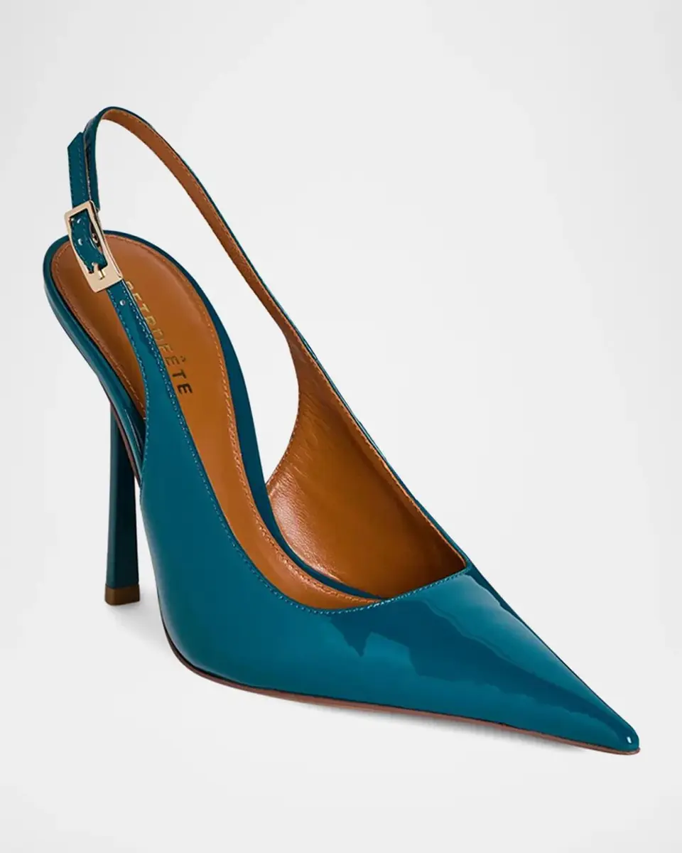 Retrofête Carrie 110MM Patent Leather Slingback Pumps | Thumbnail 5 Retrofête Carrie 110MM Patent Leather Slingback Pumps | Thumbnail 5