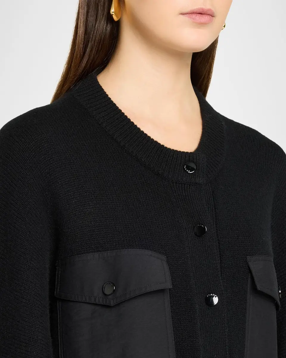 Frame The Contrast Cashmere Cardigan | Thumbnail 5