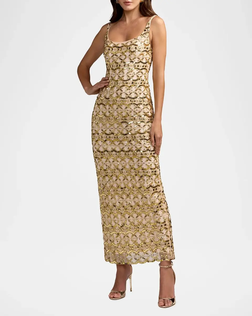 Mac Duggal Beaded Column Cocktail Dress | Thumbnail 2