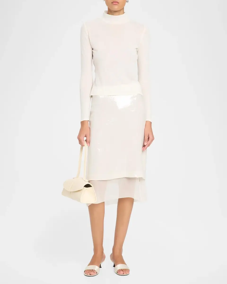 Frame The Sequin Silk Midi Skirt | Thumbnail 2