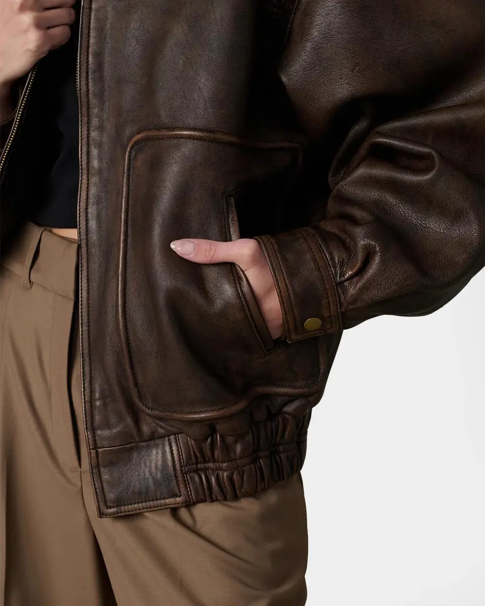 Joe's Jeans Luca Exposed-Seam Leather Jacket | Thumbnail 5 Joe's Jeans Luca Exposed-Seam Leather Jacket | Thumbnail 5