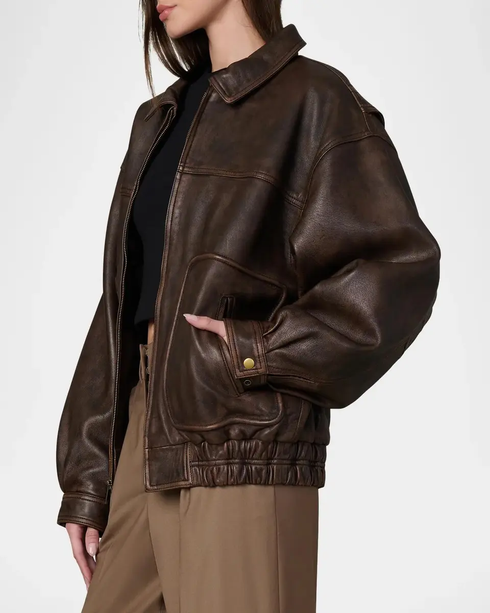 Joe's Jeans Luca Exposed-Seam Leather Jacket | Thumbnail 6 Joe's Jeans Luca Exposed-Seam Leather Jacket | Thumbnail 6