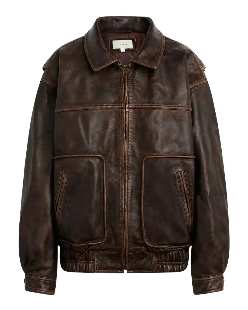 Joe's Jeans Luca Exposed-Seam Leather Jacket