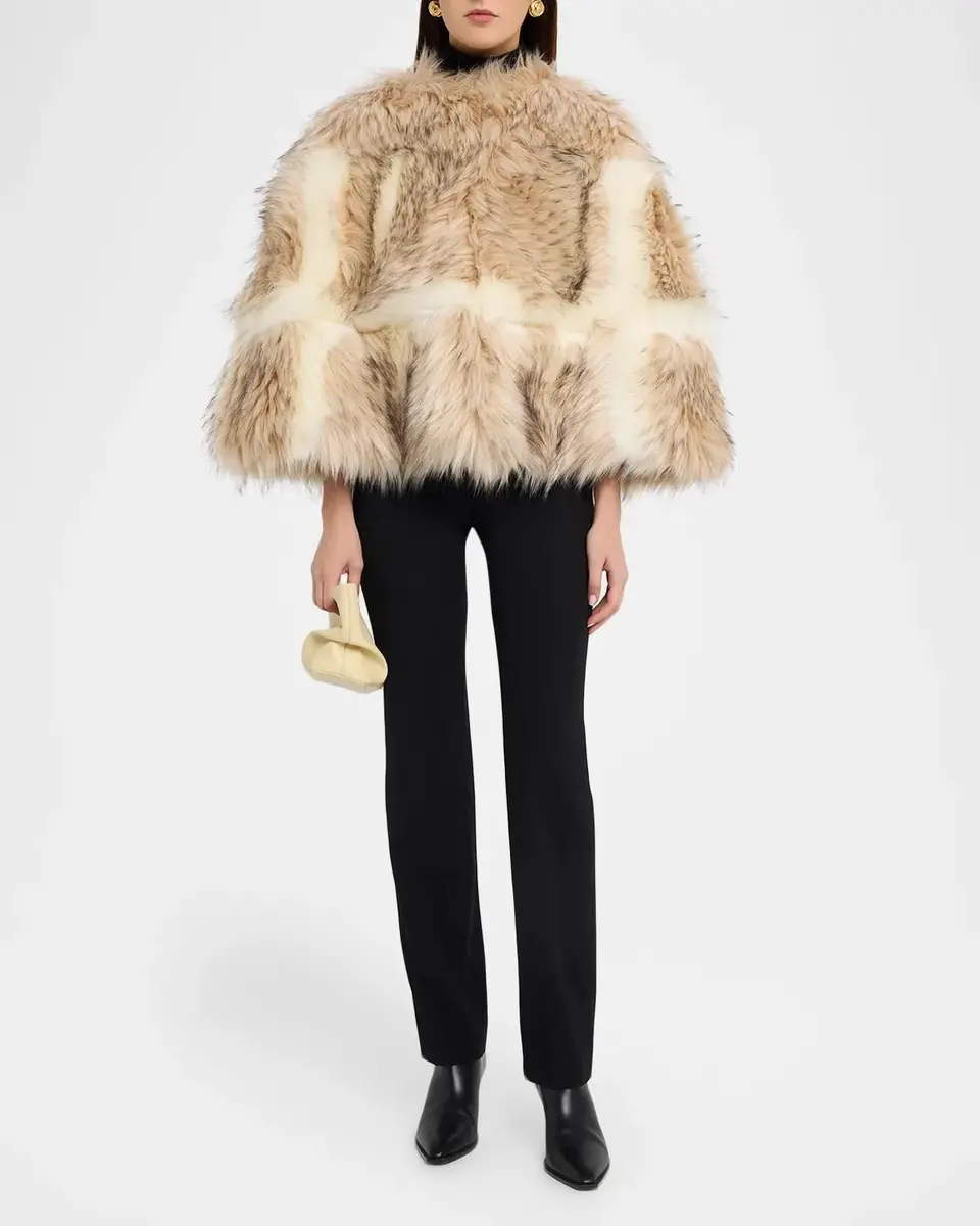 Aknvas Page Faux Fur Cropped Cape | Thumbnail 2 Aknvas Page Faux Fur Cropped Cape | Thumbnail 2