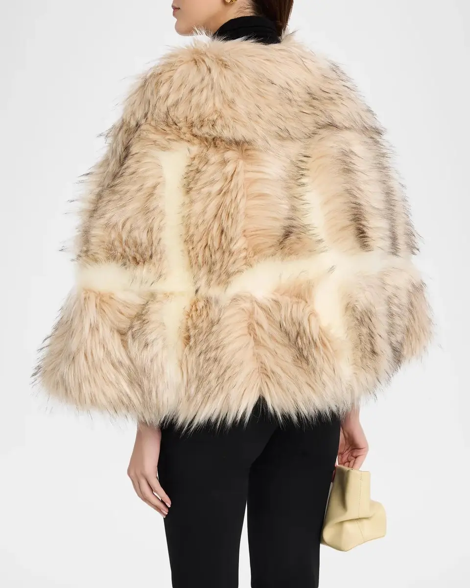 Aknvas Page Faux Fur Cropped Cape | Thumbnail 3 Aknvas Page Faux Fur Cropped Cape | Thumbnail 3