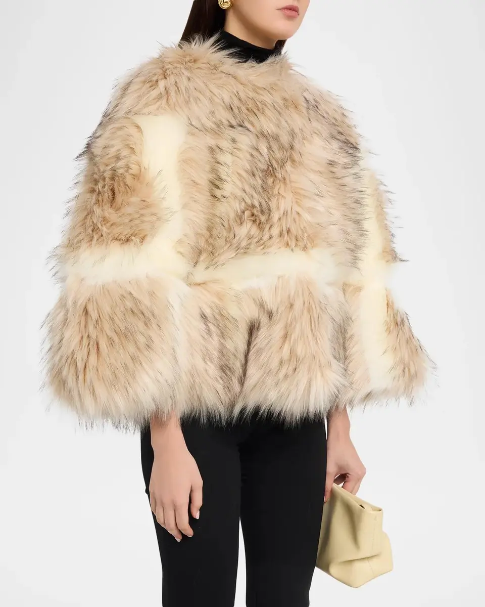 Aknvas Page Faux Fur Cropped Cape | Thumbnail 4 Aknvas Page Faux Fur Cropped Cape | Thumbnail 4