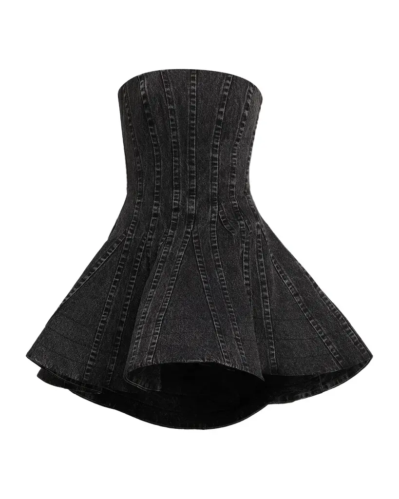 Aknvas Lefa Washed Denim Mini Dress