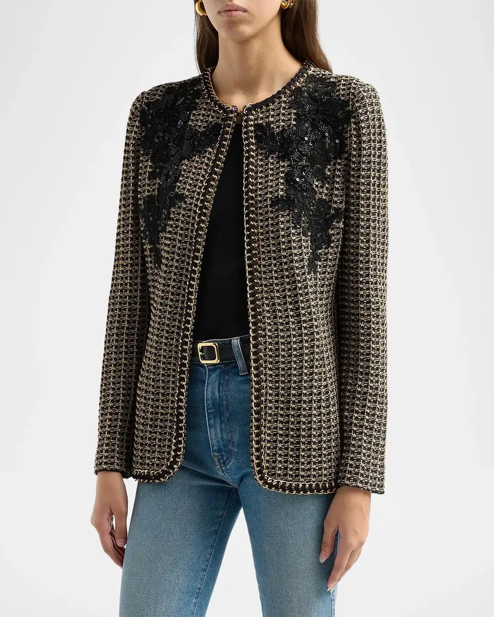Misook Embellished Tweed Jacket | Thumbnail 4 Misook Embellished Tweed Jacket | Thumbnail 4