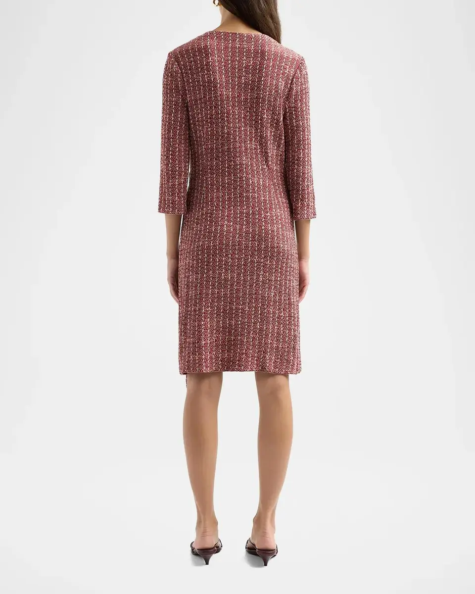 Misook Tweed Jacquard Mini Wrap Dress | Thumbnail 3 Misook Tweed Jacquard Mini Wrap Dress | Thumbnail 3