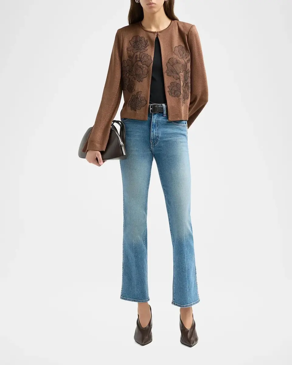 Misook Embroidered Metallic Knit Cardigan | Thumbnail 2 Misook Embroidered Metallic Knit Cardigan | Thumbnail 2