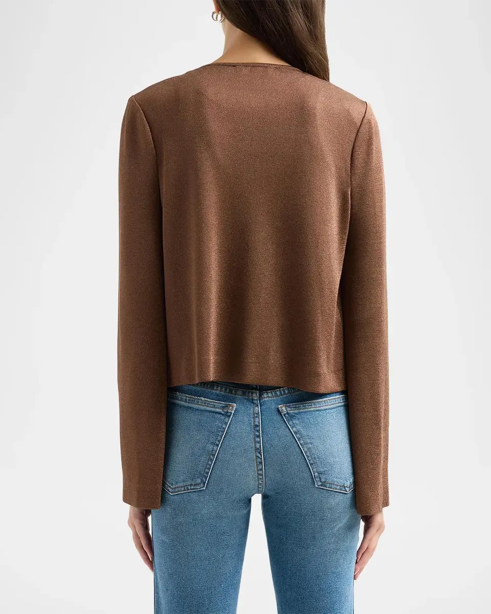 Misook Embroidered Metallic Knit Cardigan | Thumbnail 3 Misook Embroidered Metallic Knit Cardigan | Thumbnail 3