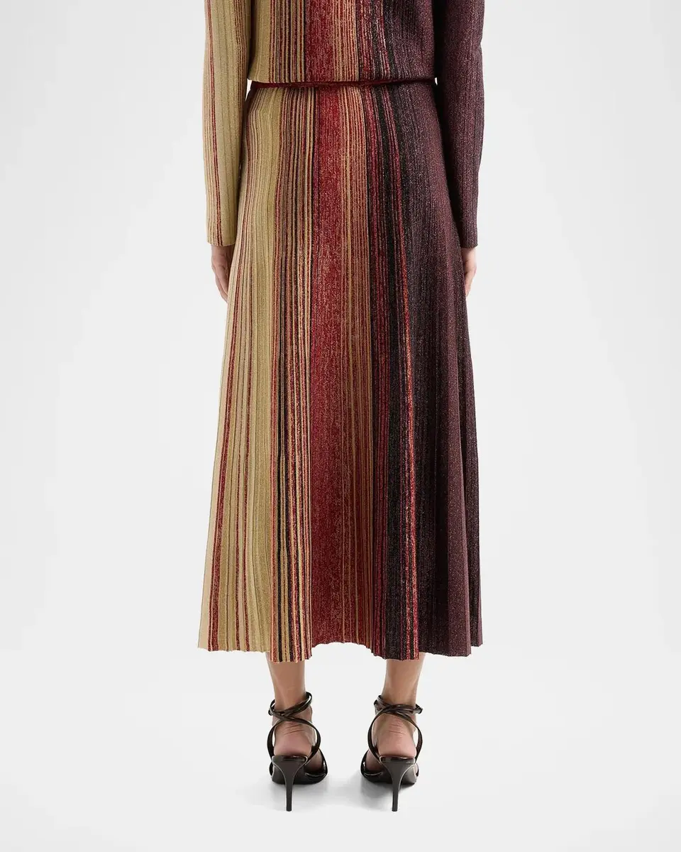 Misook Metallic Striped Maxi Skirt | Thumbnail 3 Misook Metallic Striped Maxi Skirt | Thumbnail 3