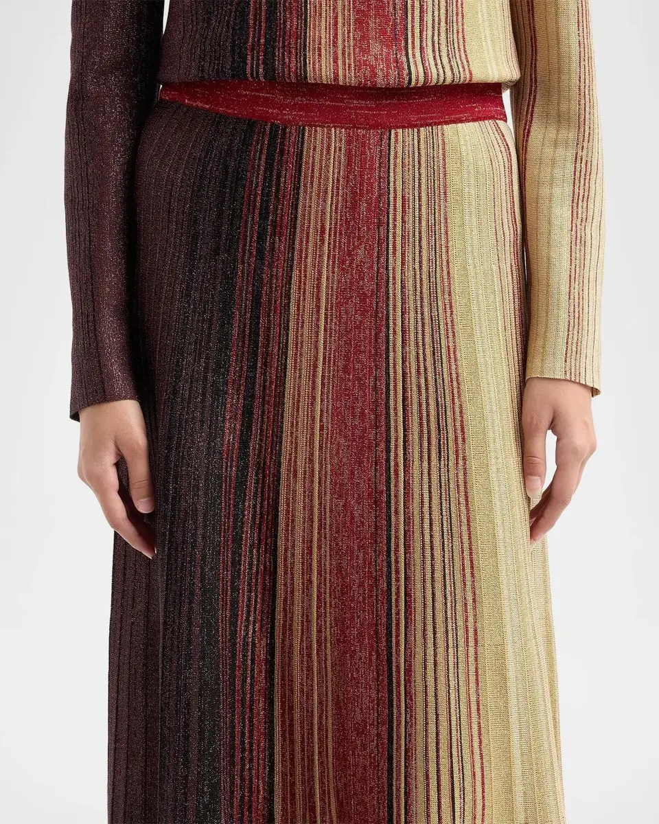 Misook Metallic Striped Maxi Skirt | Thumbnail 5 Misook Metallic Striped Maxi Skirt | Thumbnail 5