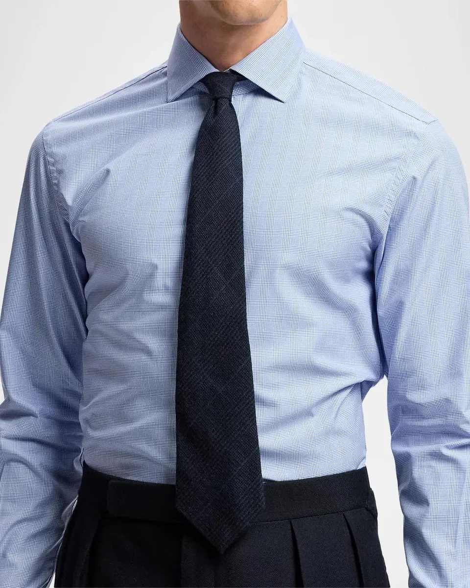 Ralph Lauren Purple Label Men's Glen Plaid Cashmere Tie | Thumbnail 5 Ralph Lauren Purple Label Men's Glen Plaid Cashmere Tie | Thumbnail 5
