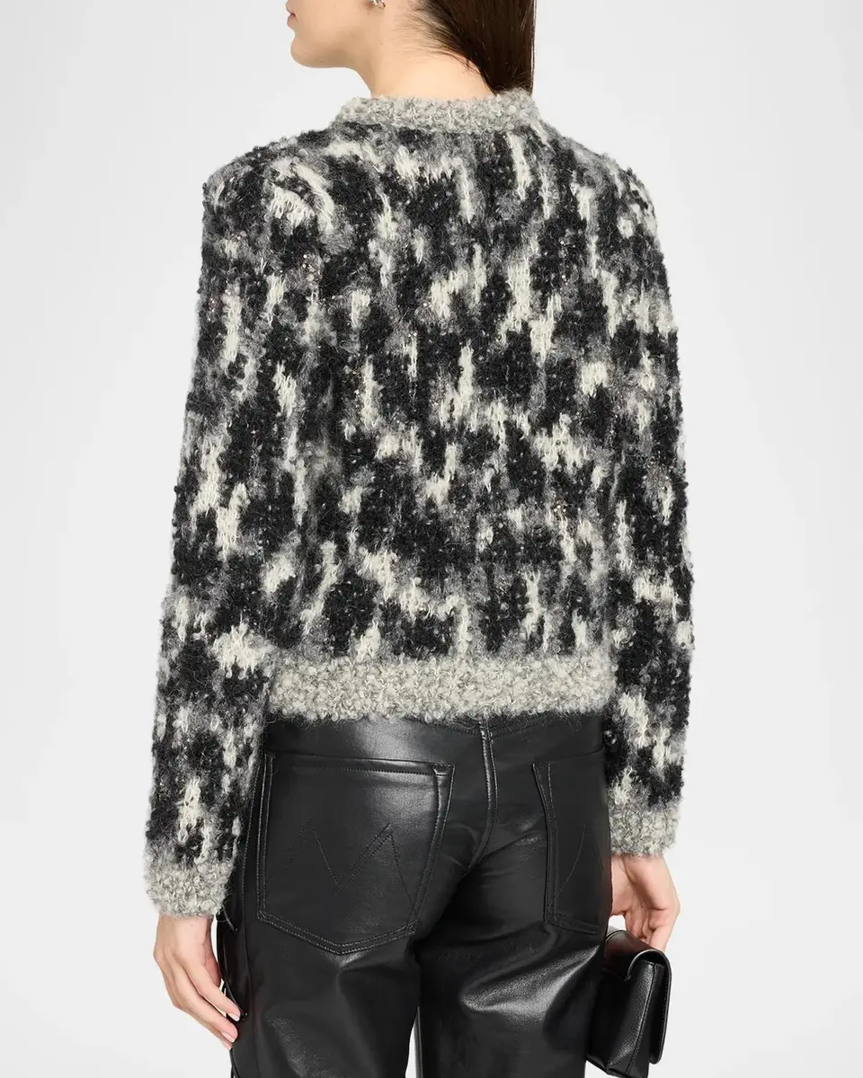 Mother Mohair-Wool-Blend Cropped Cardigan | Thumbnail 3 Mother Mohair-Wool-Blend Cropped Cardigan | Thumbnail 3