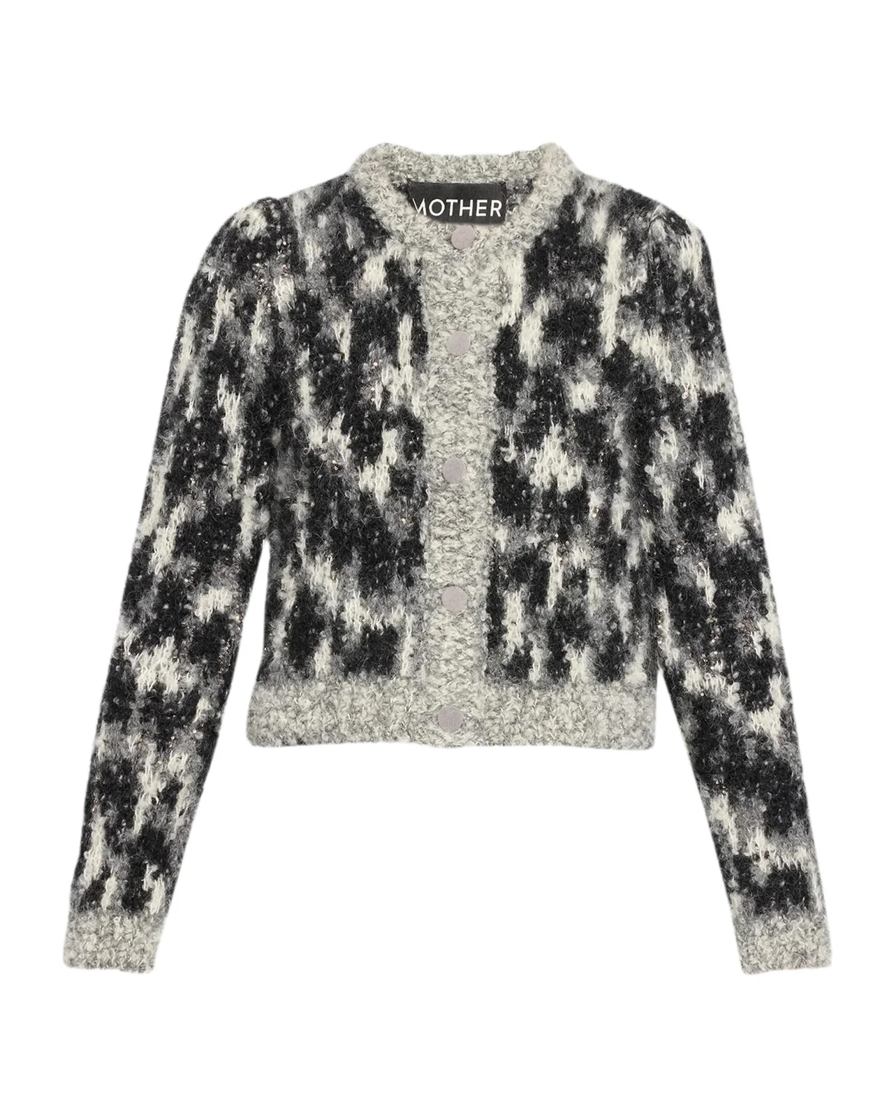 Mother Mohair-Wool-Blend Cropped Cardigan