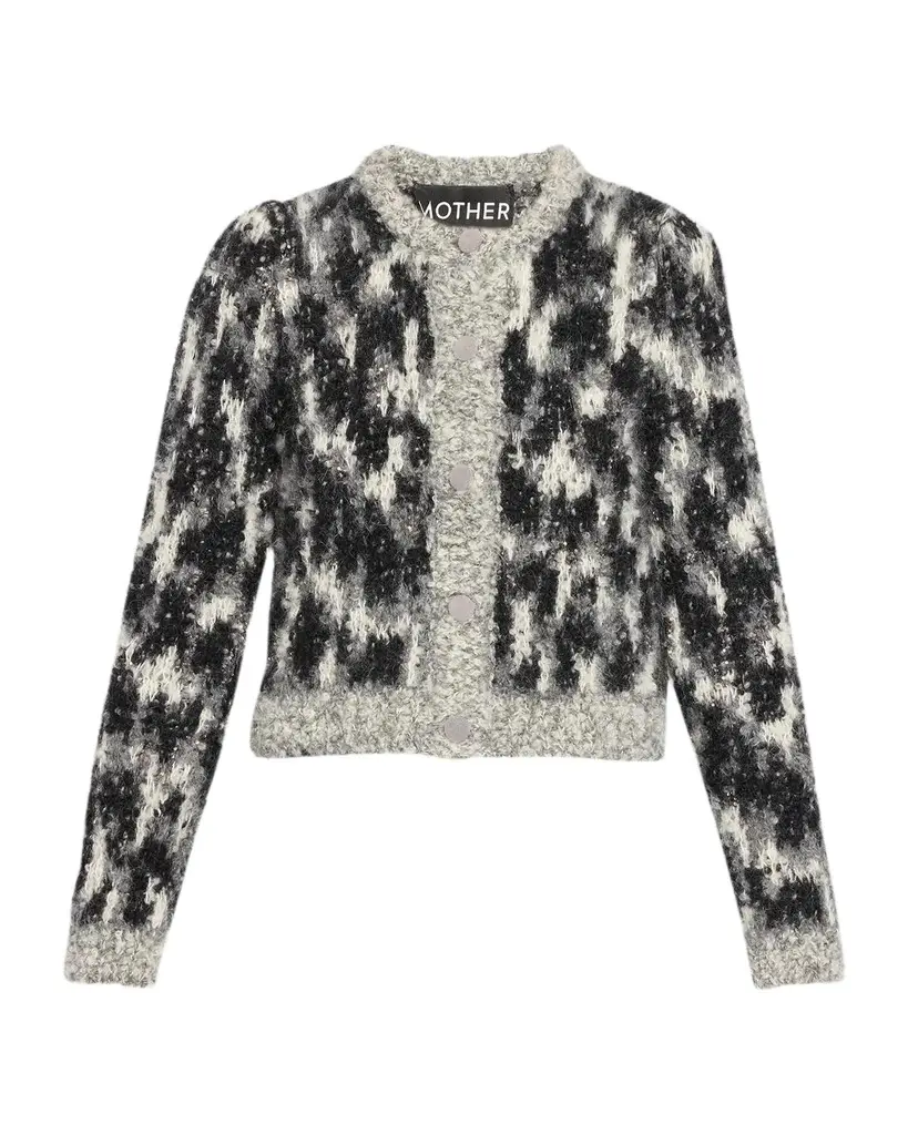 Mother Mohair-Wool-Blend Cropped Cardigan