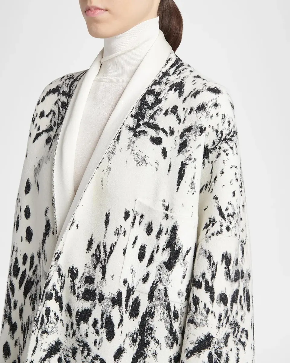 Tom Ford Lynx Jacquard Compact Velvet Viscose Oversized Sculptural Coat | Thumbnail 5 Tom Ford Lynx Jacquard Compact Velvet Viscose Oversized Sculptural Coat | Thumbnail 5