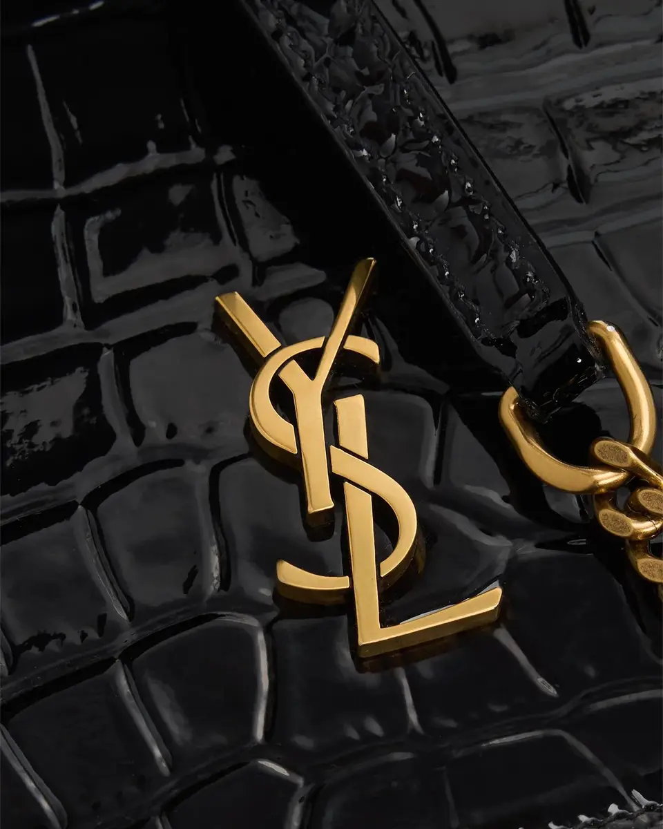 Saint Laurent YSL Croc-Embossed Leather Crossbody Bag | Thumbnail 6 Saint Laurent YSL Croc-Embossed Leather Crossbody Bag | Thumbnail 6