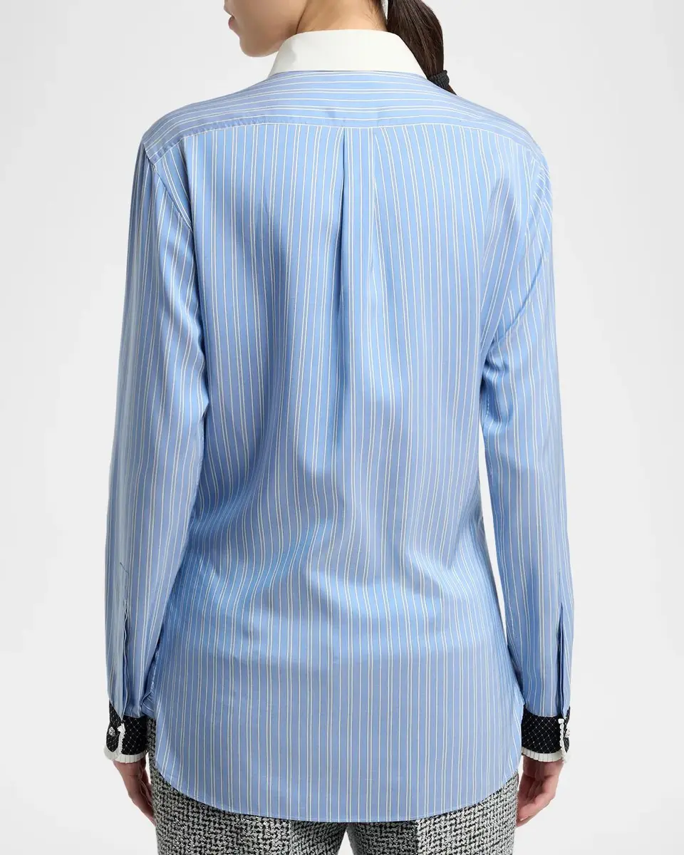 Tom Ford Striped Silk Button-Down Shirt | Thumbnail 3