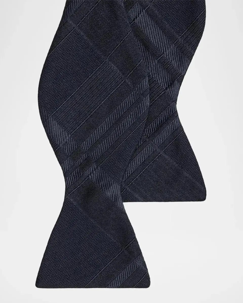 Ralph Lauren Purple Label Men's Plaid Silk-Cashmere Bow Tie | Thumbnail 4 Ralph Lauren Purple Label Men's Plaid Silk-Cashmere Bow Tie | Thumbnail 4